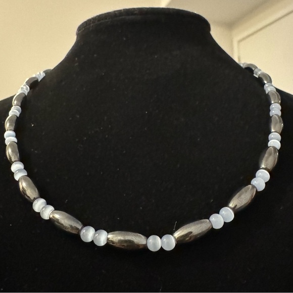 ✨2 for $30✨ Hematite Cat’s Eye Gemstone Magnetic Necklace/Bracelet - Picture 7 of 13
